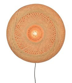 GOOD&MOJO :: Lampa ścienna / kinkiet Palawan okrągły brązowy śr. 60 cm