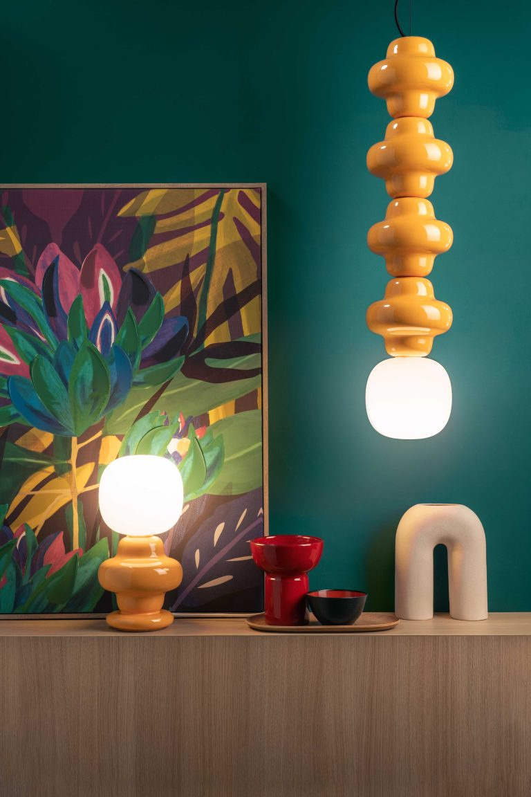 Ferroluce :: Lampa stołowa Copacabana wys. 35 cm żółta