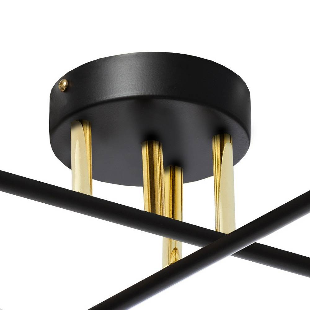Kaspa :: Lampa sufitowa / plafon Astra 4 klosze czarna