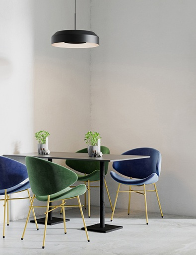 AQForm :: Lampa wisząca Maxi Ring dot LED M930 śr. 50,3 cm czarno-złota