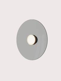  Aromas :: Lampa ścienna / kinkiet Betty śr. 40 cm szare szkło / czarny metal