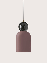 Aromas :: Lampa wisząca Bell śr. 14 cm Dark Auburn / czarny marmur / złote wykończenie