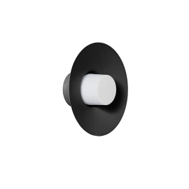 Ummo :: Lampa ścienna / kinkiet Caponio W A śr. 28 cm czarna