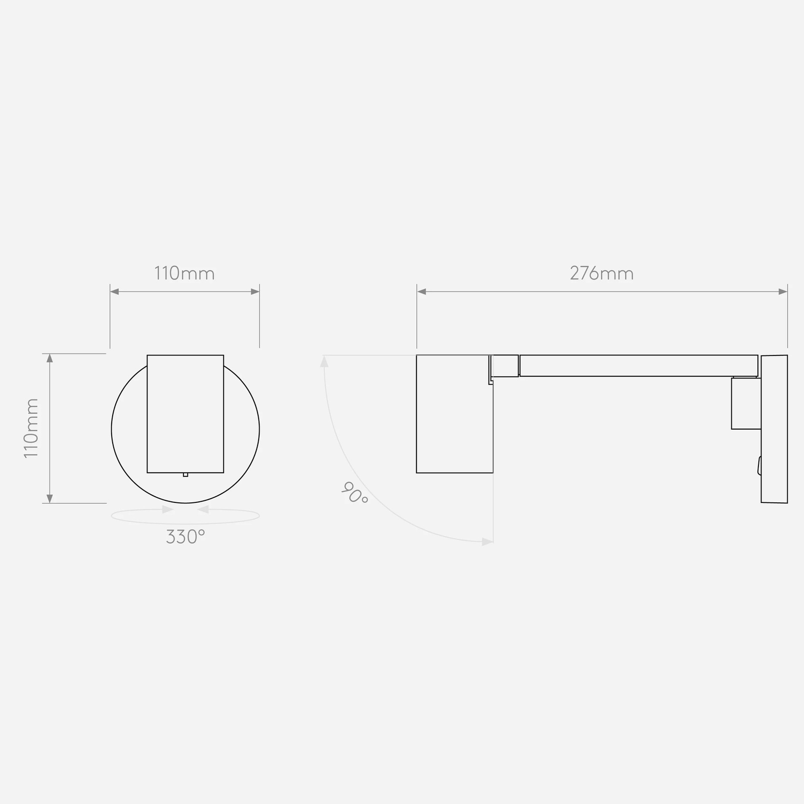 Astro Lighting :: Lampa ścienna / kinkiet Ascoli Swing gł. 27,5 cm brązowy 