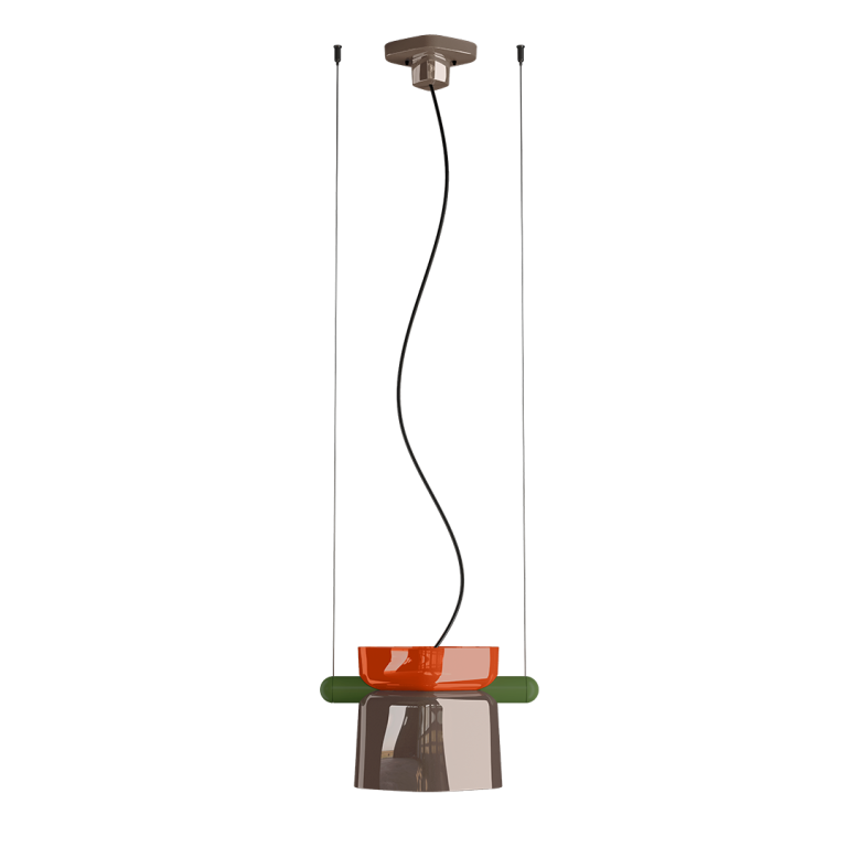 Ferroluce :: Lampa wisząca Yakitori szer. 41 cm brązowa