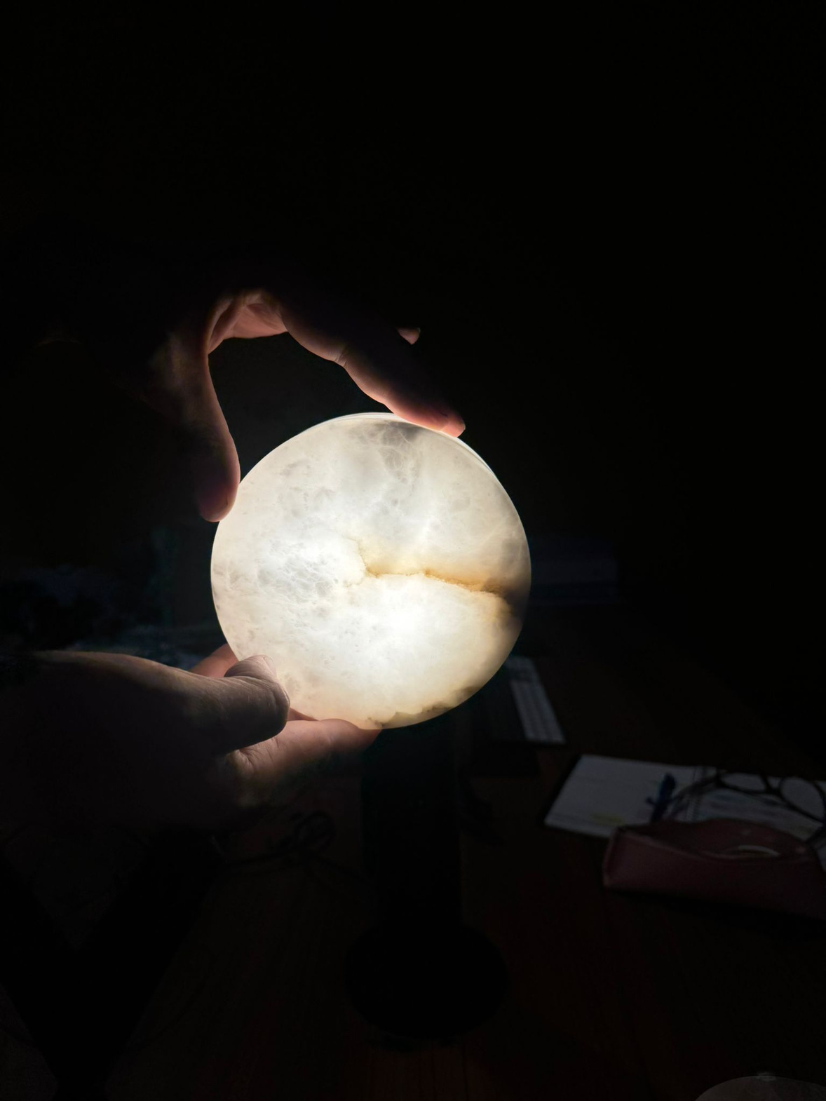 Robin :: Lampa sufitowa / ścienna Rock alabastrowa śr. 9 cm IP20 2700K