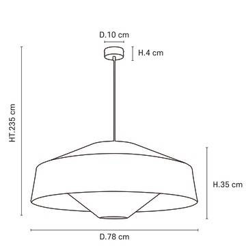 Market Set :: Lampa wisząca Mokuzai szara śr. 78 cm