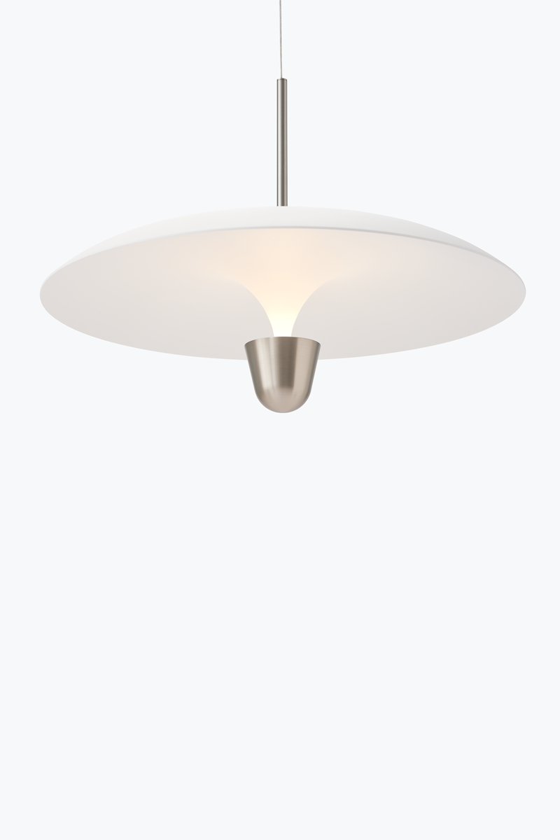New Works :: Lampa wisząca Kantarell śr. 55 cm biała / nikiel 
