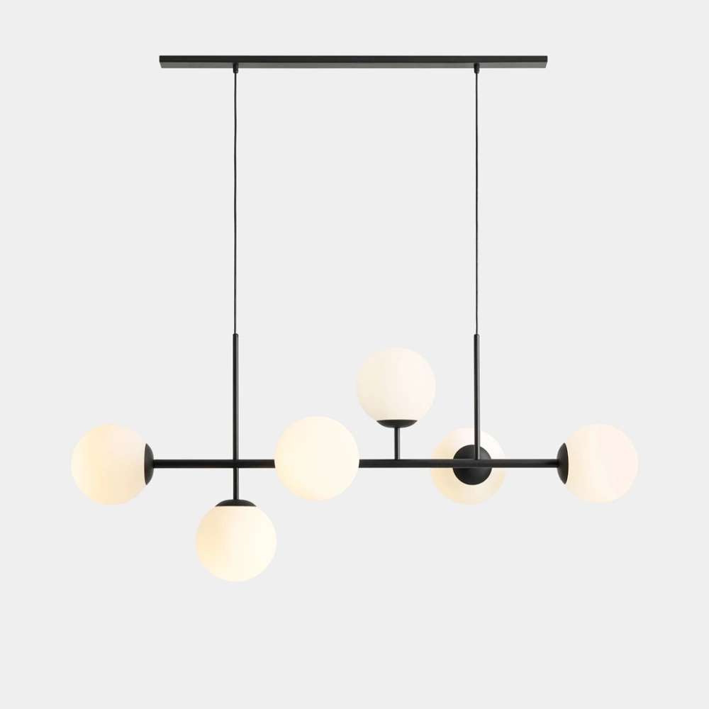 Artera :: Lampa wisząca Fin 6 szer. 142 cm czarna