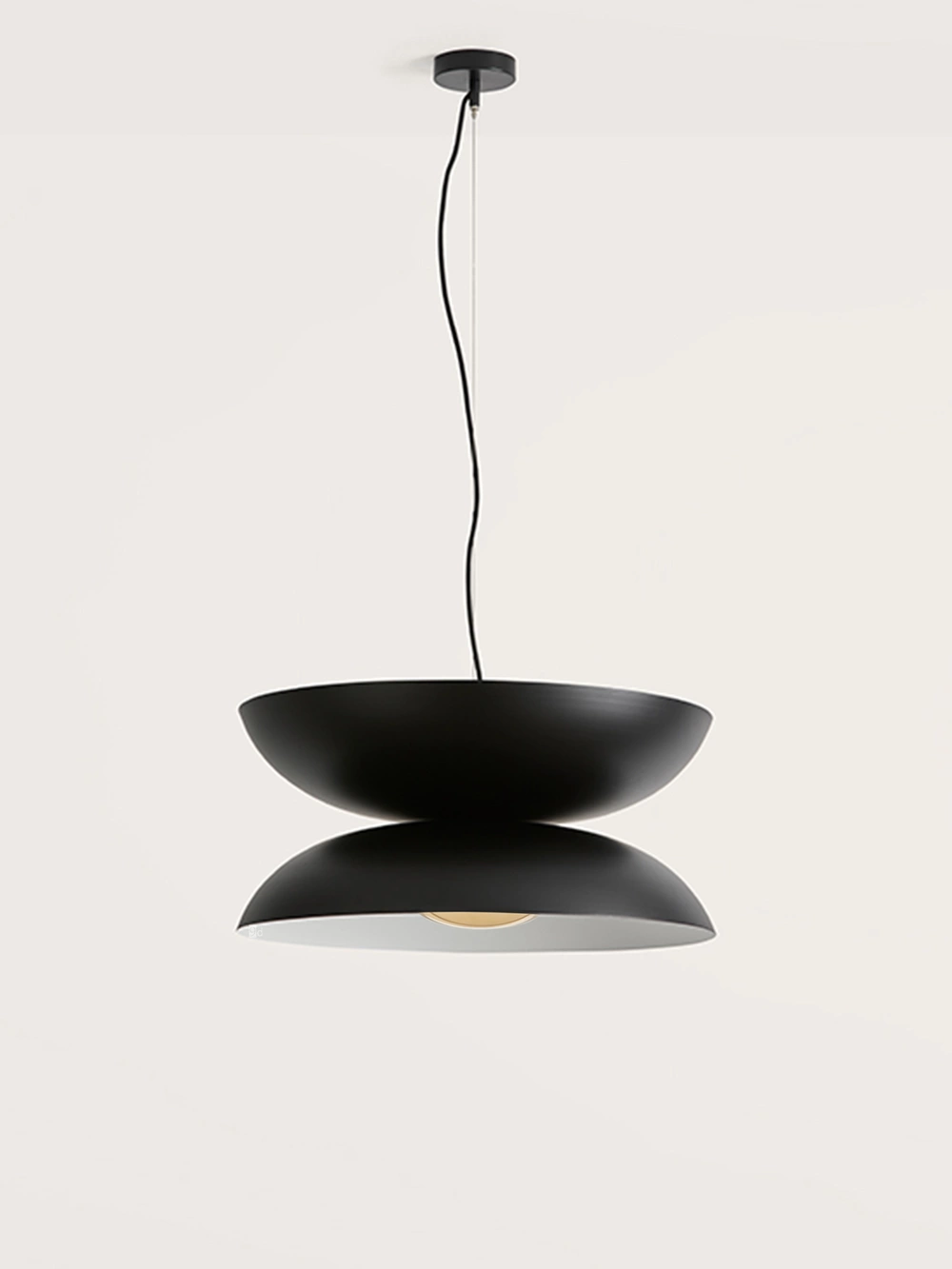 Aromas :: Lampa wisząca Yoyo czarna ze złotym środkiem śr. 56 cm