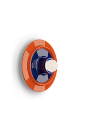 Ferroluce :: Lampa ścienna / kinkiet Voila pomarańczowo-niebieski śr. 28 cm