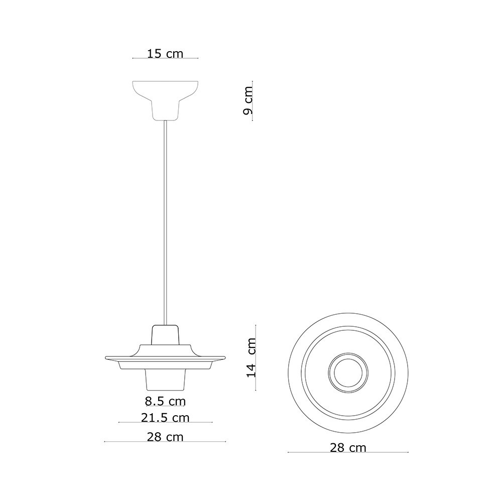 Ferroluce :: Lampa wisząca Voila śr. 28 cm żółto-zielona