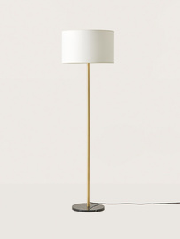 Aromas :: Lampa podłogowa Hedra złoty metal / czarny marmur
