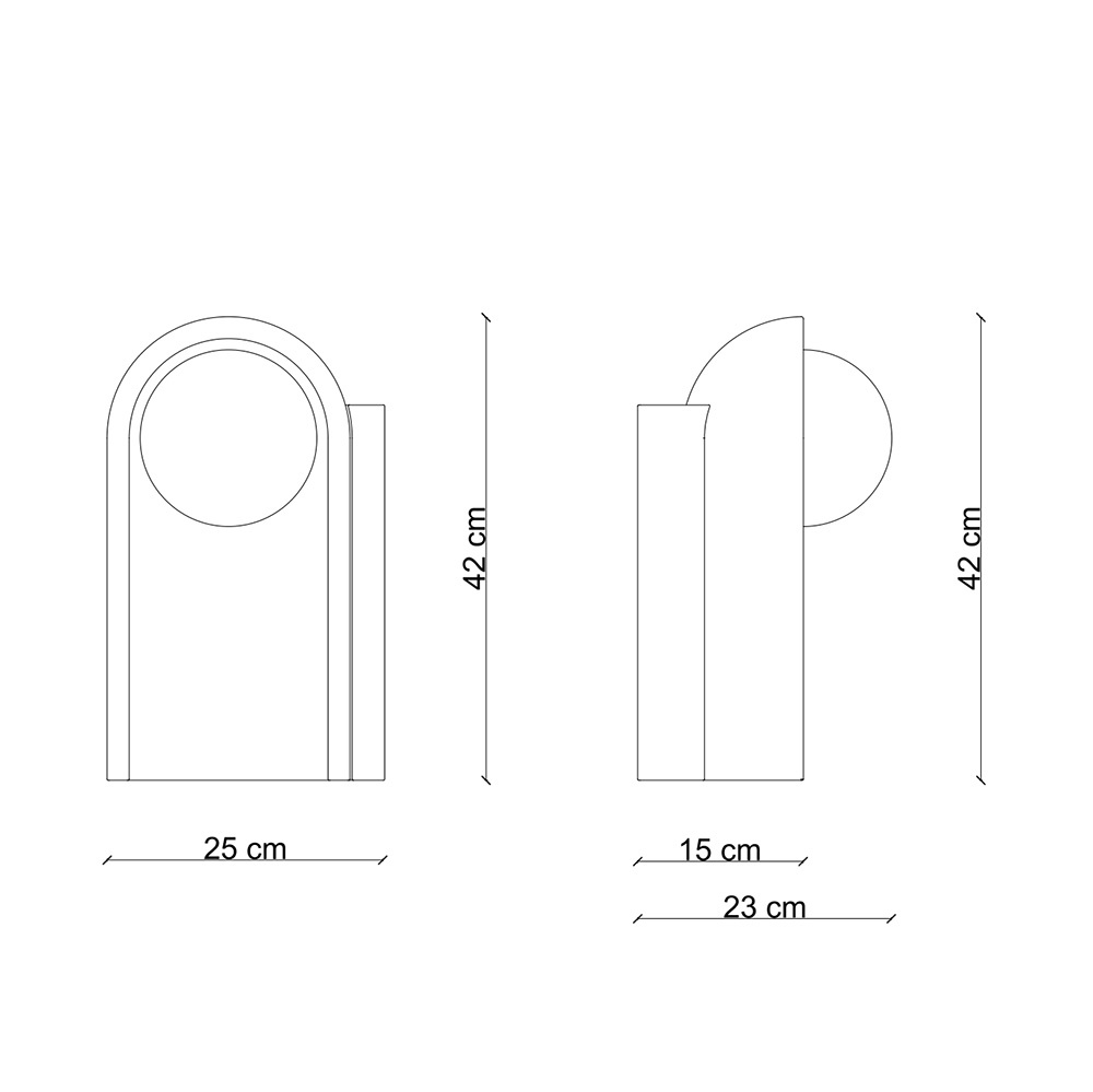 Ferroluce :: Lampa stołowa Cleo wys. 42 cm kremowo-pomarańczowa