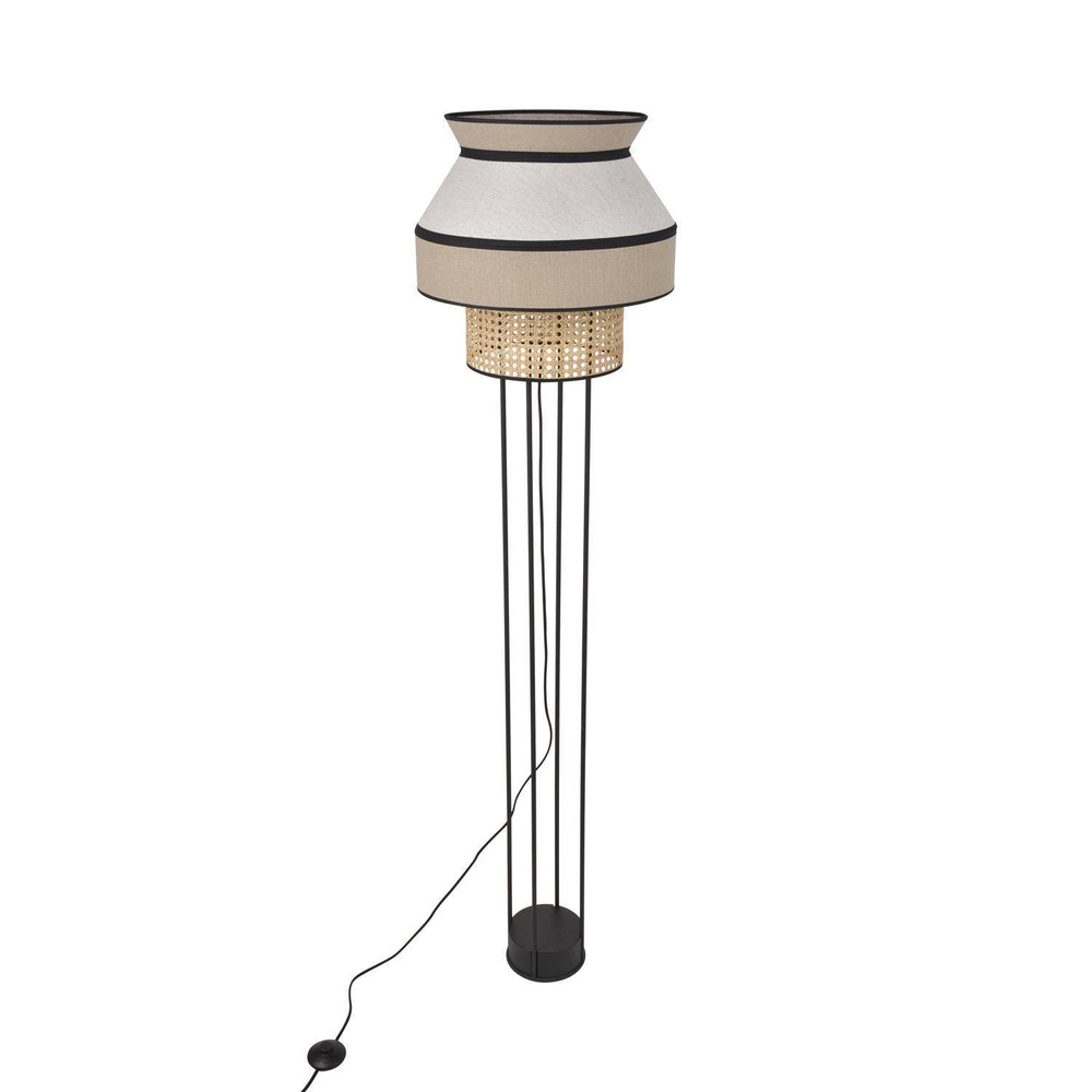 Market Set :: Lampa podłogowa Singapour wzór 2 szaro-beżowa wys. 158 cm