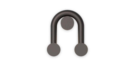 Robin :: Lampa ścienna / kinkiet Rigoberta Indirect Super Curved czarna szer. 24 cm