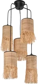 Market Set :: Lampa wisząca Formentera 5 kloszy beżowa szer. 32 cm