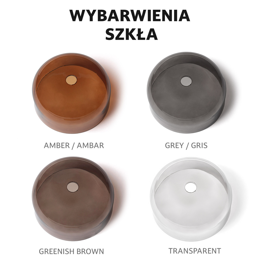 Aromas :: Lampa wisząca Ipon śr. 20 cm  transparentna / czarny metal