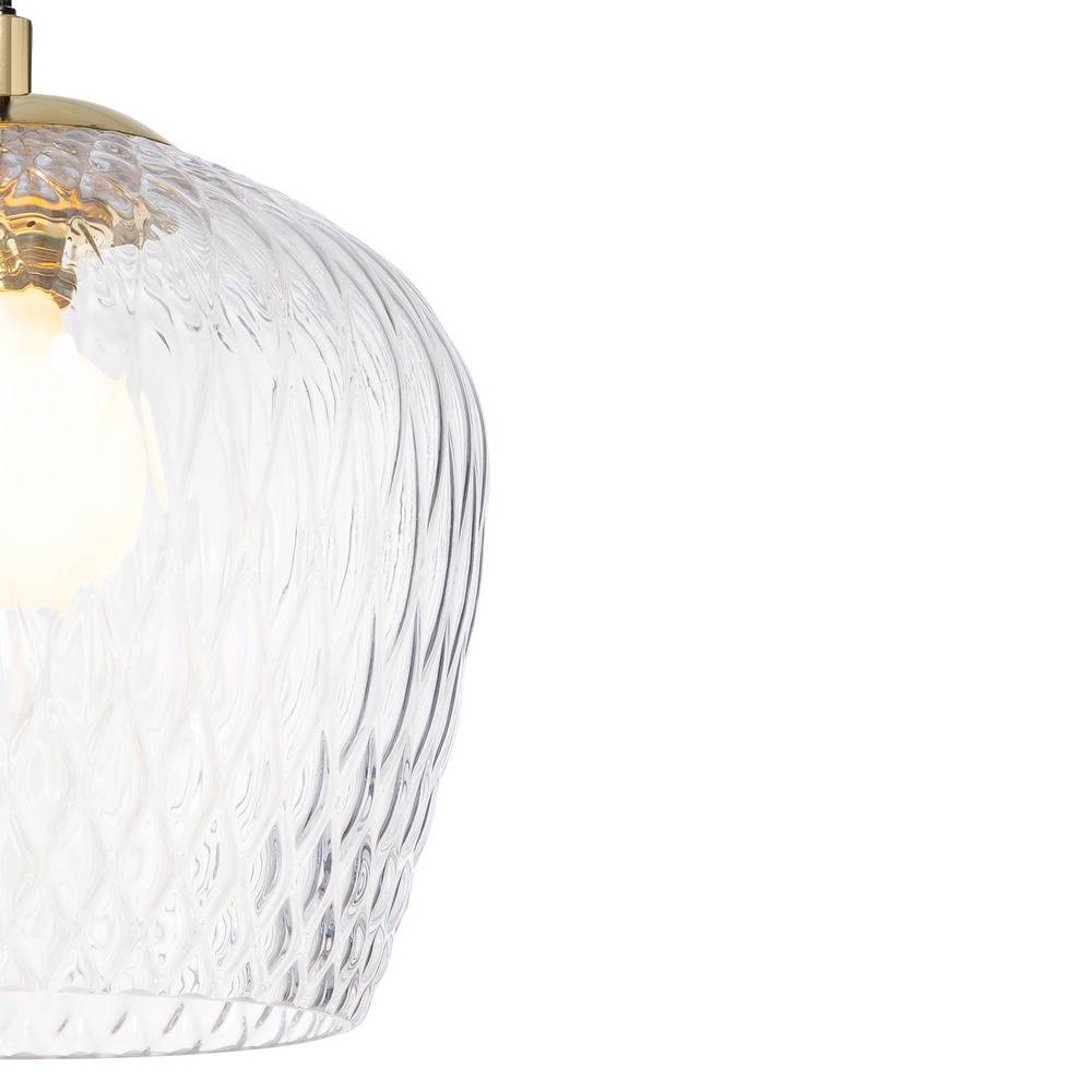 Kaspa :: Lampa wisząca Venus listwa 3 klosze transparentno-czarna