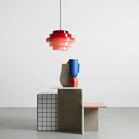 Artera :: Lampa sufitowa Filo Berry rozm. XL śr. 36 cm bordoworóżowa