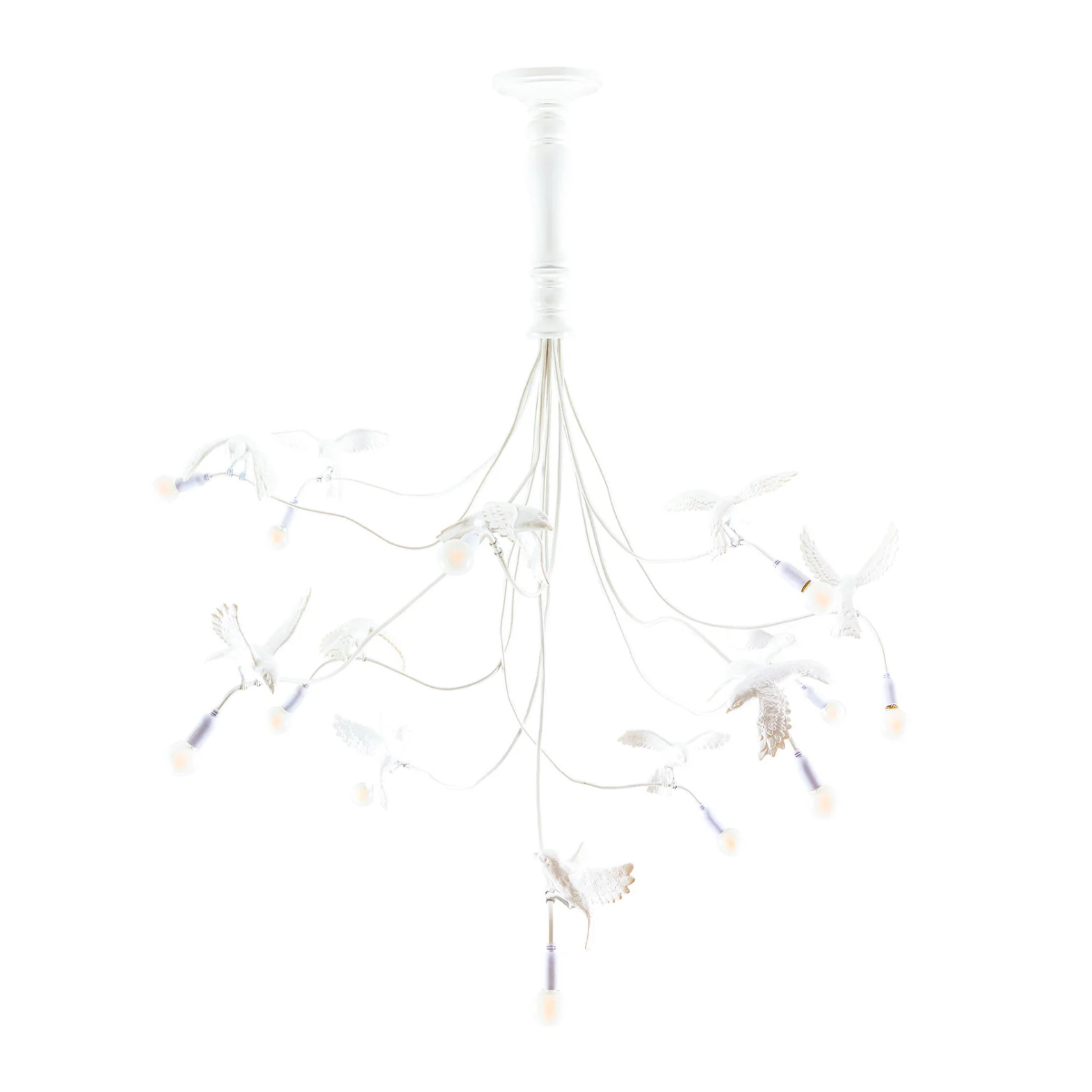 Seletti :: Lampa wisząca / żyrandol Sparrow szer. 138 cm biała