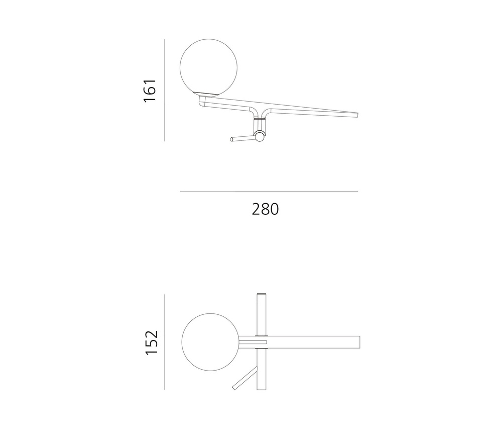 Artemide :: Lampa stołowa Yanzi mosiężna wys. 16,3 cm
