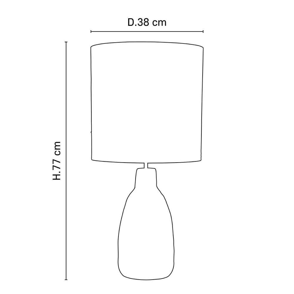 Market Set :: Lampa stołowa Portinatx biało-brązowa wys. 77 cm