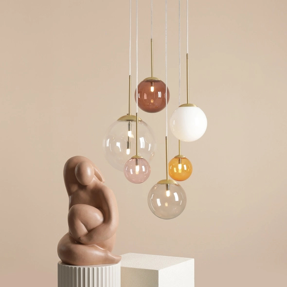 Artera :: Lampa wisząca Bosso 6 szer. 47 cm wielokolorowa 