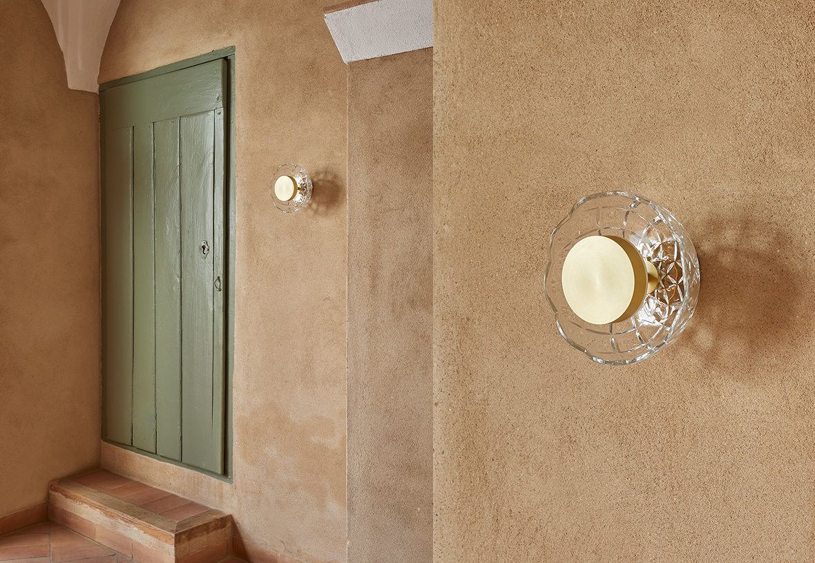 Aromas :: Lampa ścienna / kinkiet Lotto śr. 15 cm transparentny