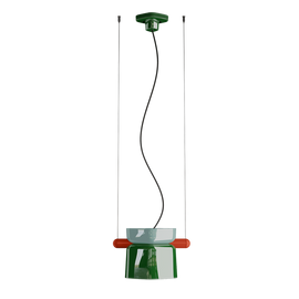 Ferroluce :: Lampa wisząca Yakitori szer. 41 cm ceramiczna zielona