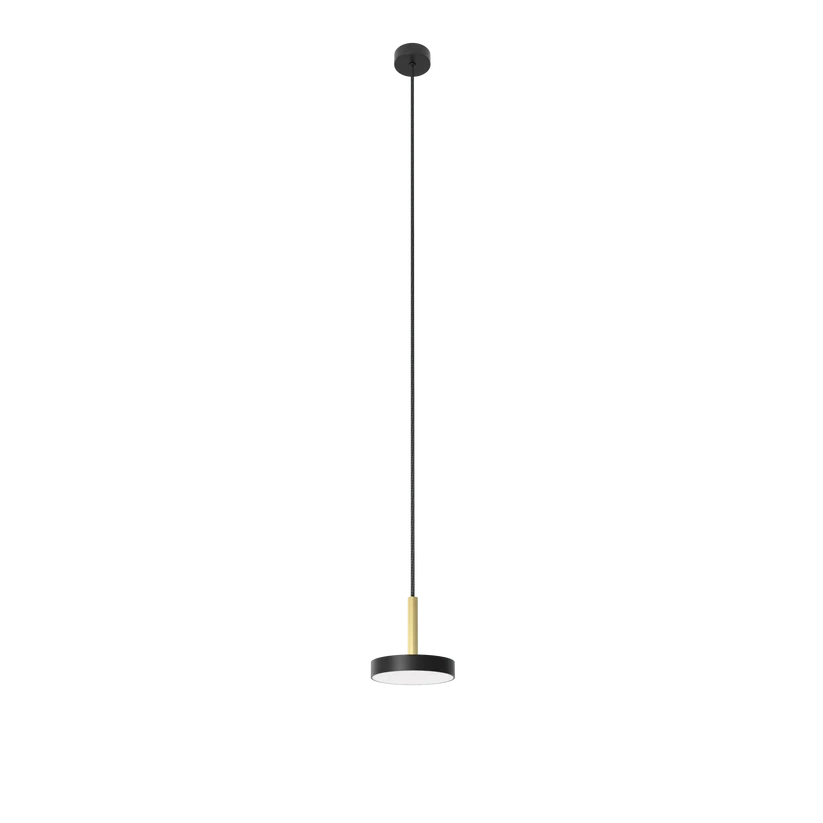 Robin :: Lampa wisząca Rafaela Mono DALI czarna z mosiężnym wykończeniem