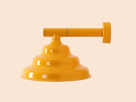 Artera :: Lampa ścienna / kinkiet Fala szer. 23 cm żółty