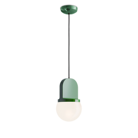 Ferroluce :: Lampa wisząca Habea śr. 16 cm zielona