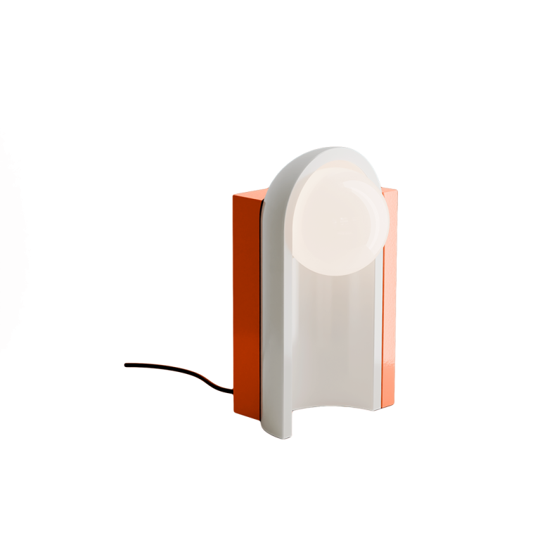 Ferroluce :: Lampa stołowa Cleo wys. 42 cm kremowo-pomarańczowa