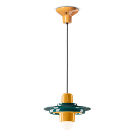 Ferroluce :: Lampa wisząca Voila śr. 28 cm żółto-zielona