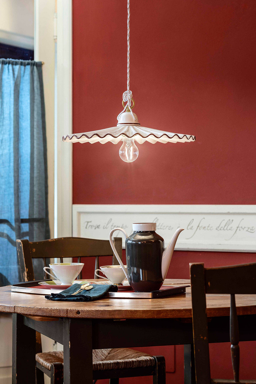  Ferroluce :: Lampa wisząca L'Aquila biała śr. 41 cm