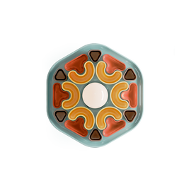 Ferroluce :: Lampa ścienna / kinkiet Phytia śr. 37 cm ceramiczny żółty / pomarańczowy / brązowy