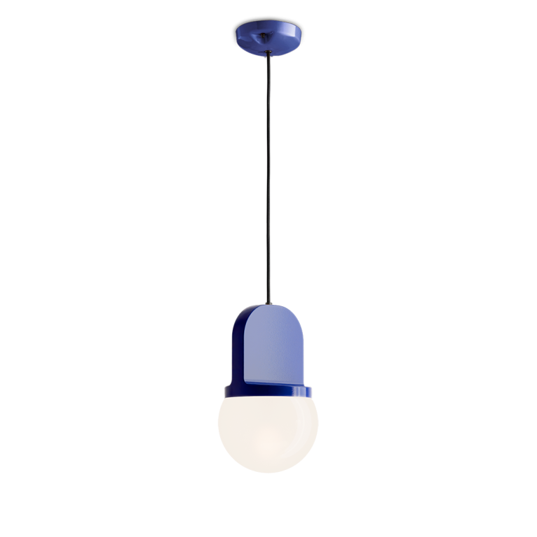 Ferroluce :: Lampa wisząca Habea śr. 16 cm niebieska