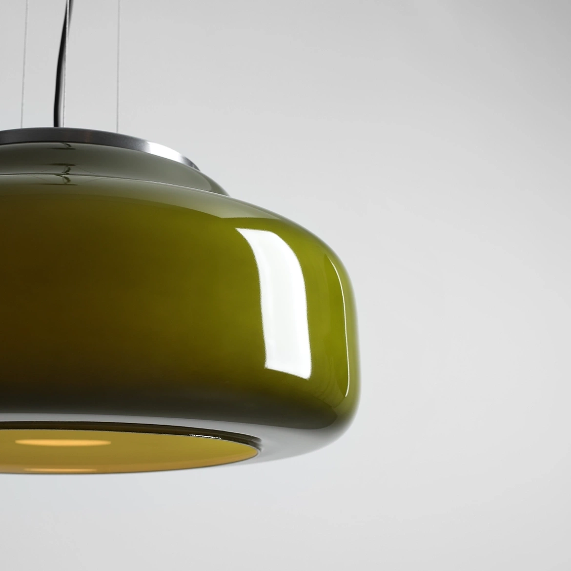 Artera :: Lampa wisząca Bonbon 2.0 Orange rozm. L śr. 40 cm zielona / stalowe mocowanie