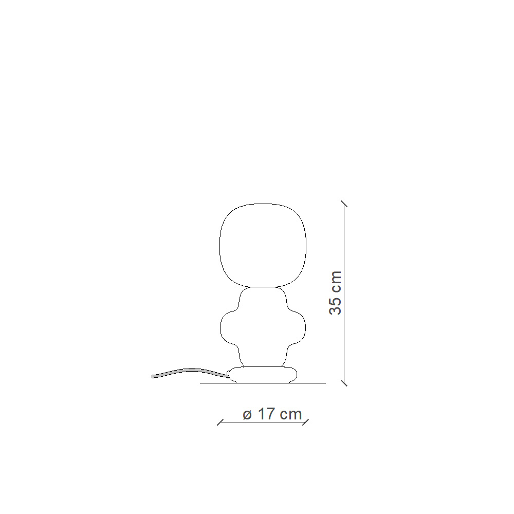 Ferroluce :: Lampa stołowa Copacabana wys. 35 cm żółta