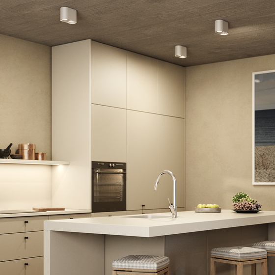 Aqform :: Lampa sufitowa / plafon Vyro x2 round move LED szer. 17,3 cm taupe