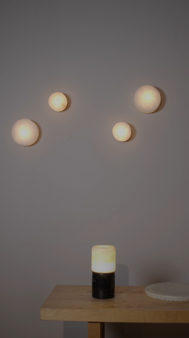Robin :: Lampa sufitowa / ścienna Rock alabastrowa śr. 9 cm IP20 2700K