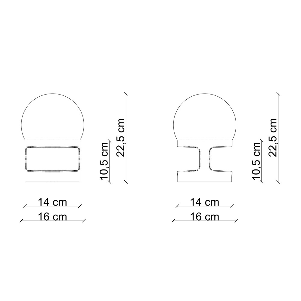 Ferroluce :: Lampa stołowa Habea wys. 22,5 cm kremowa