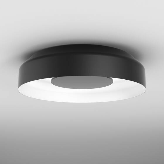 AQForm :: Lampa sufitowa / ścienna Maxi Ring dot LED 2700K natynkowa czarno-biała