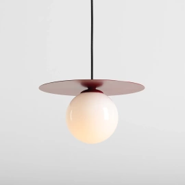Artera :: Lampa wisząca Loop z bordowym dyskiem rozm. S