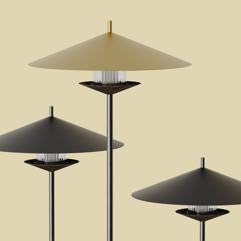 Aromas :: Lampa podłogowa Gehit wys. 140 cm czarna