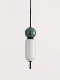 Aromas :: Lampa Anet czarna z zielonym marmurem