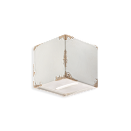 Ferroluce :: Lampa ścienna / kinkiet Vintage antyczny biały szer. 10 cm