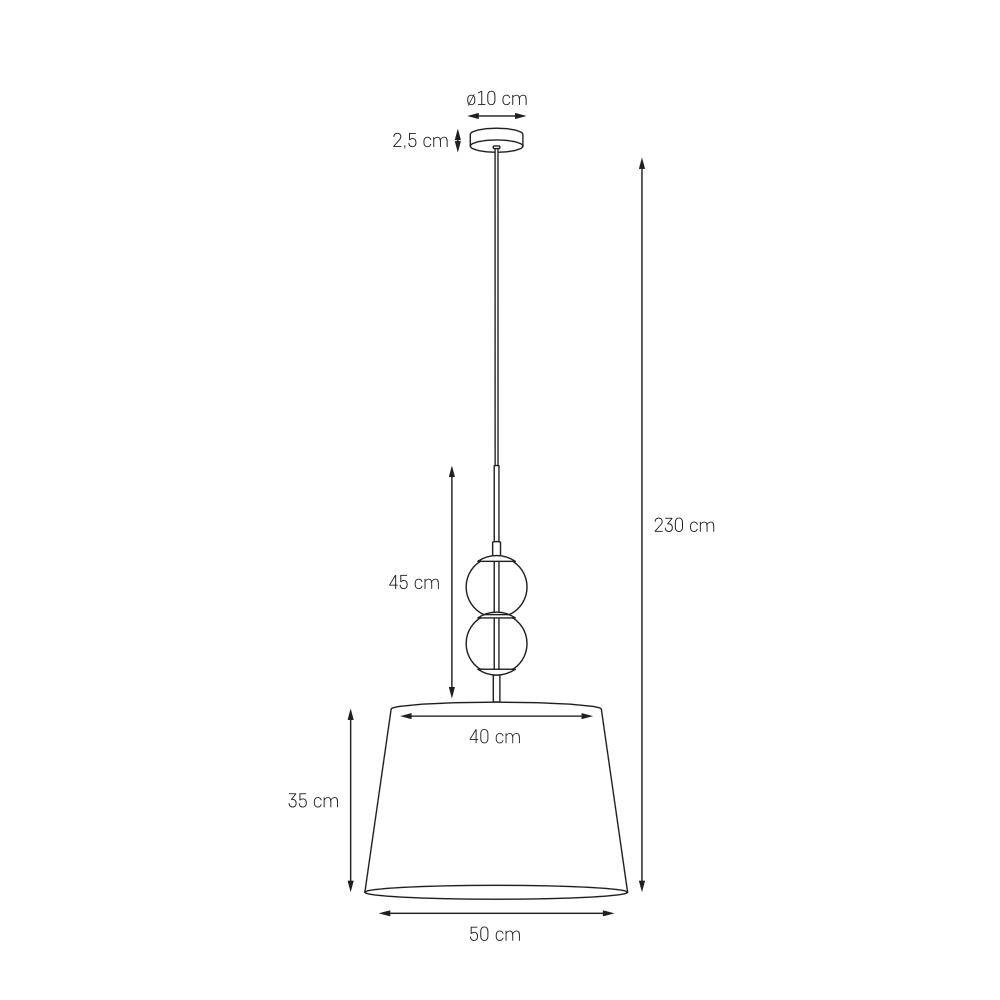Kaspa :: Lampa wisząca Coco stare złoto śr. 50 cm rozm. L