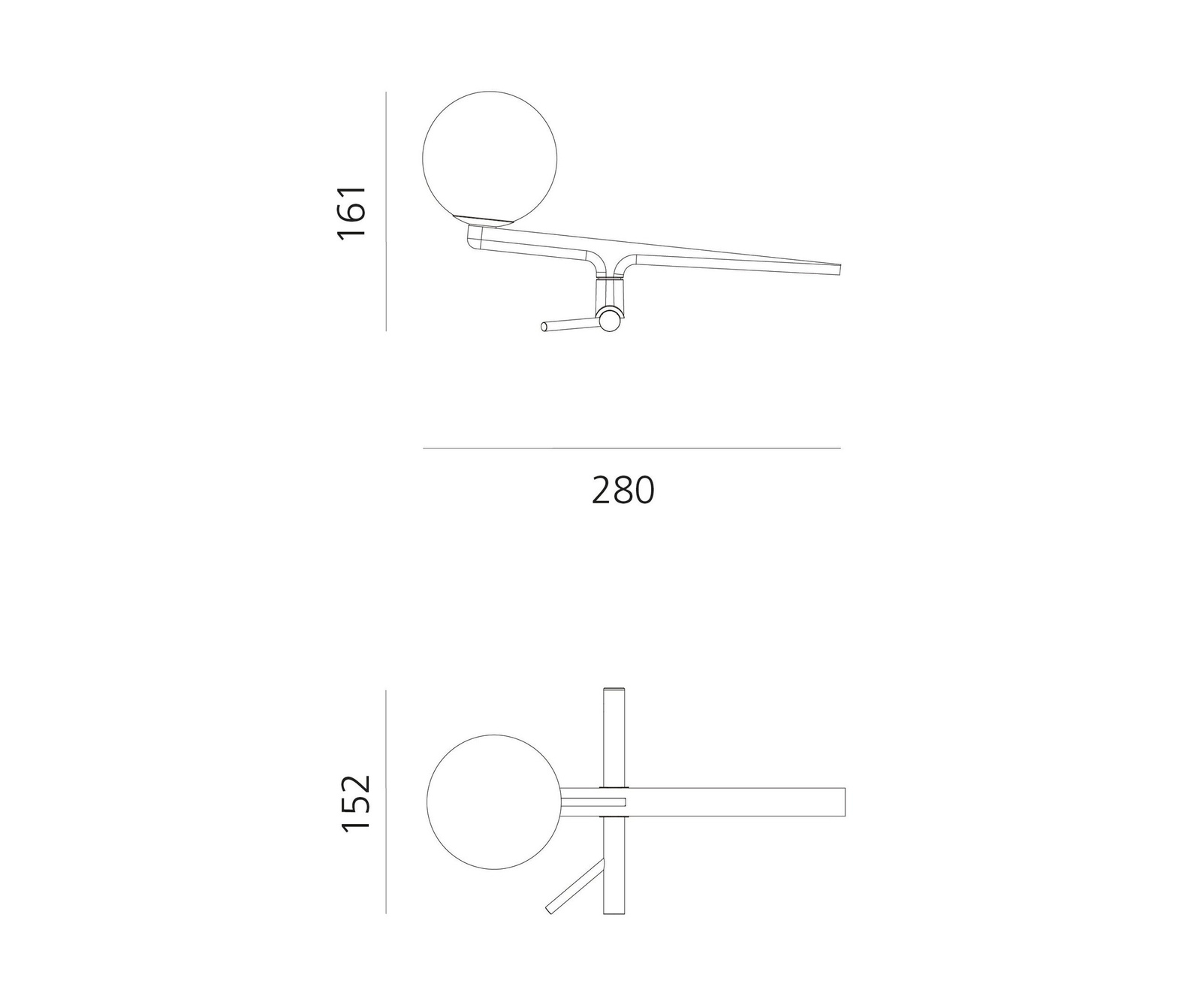 Artemide :: Lampa stołowa Yanzi mosiężna wys. 16,3 cm